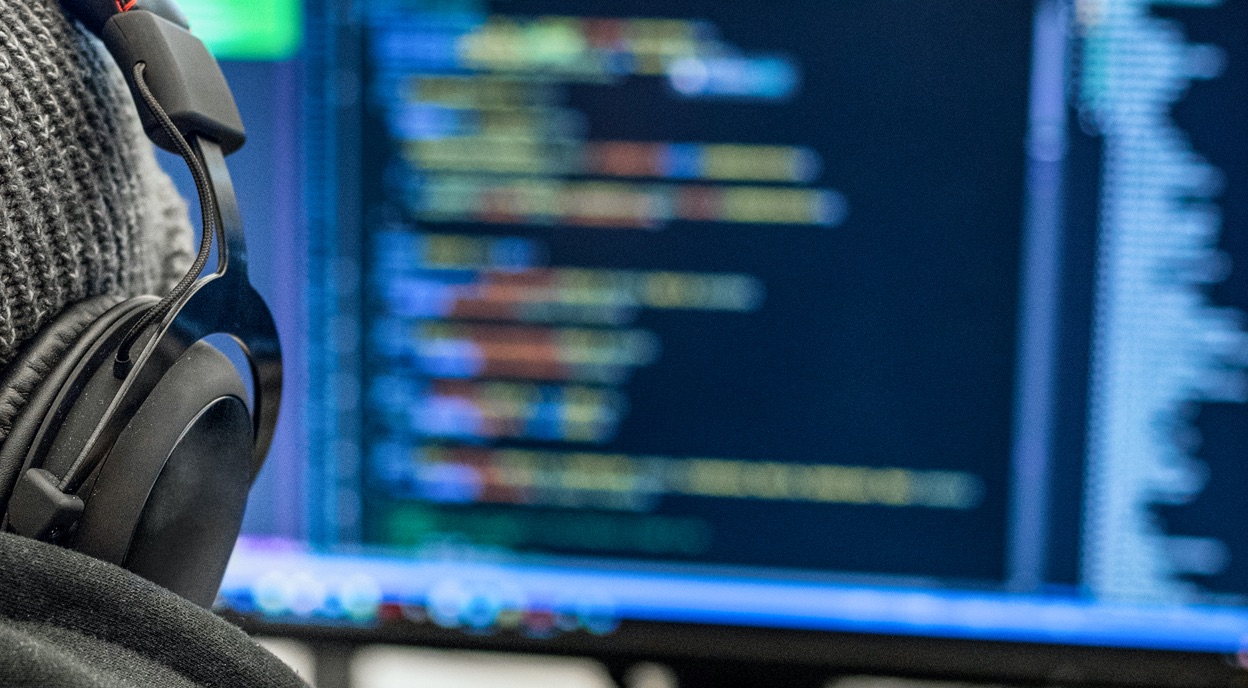 someone coding on a computer